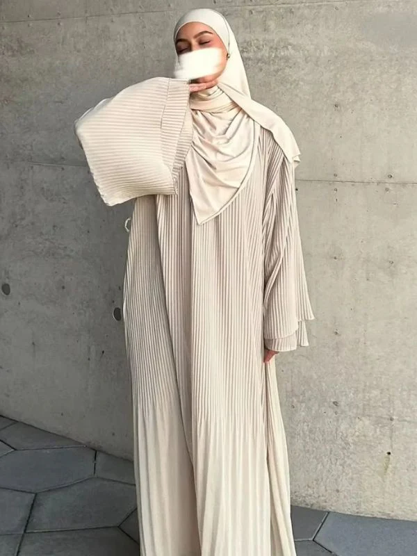 Abaya dubai robe longue beige