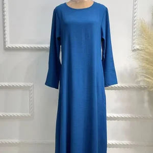 Abaya femme moderne bleu brouillard