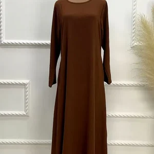Abaya femme moderne marron