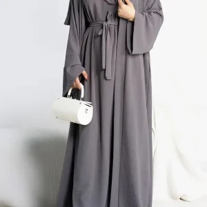 Abaya Kimono 2 pièces "Gris"