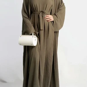 Abaya Kimono 2 pièces "Kaki"