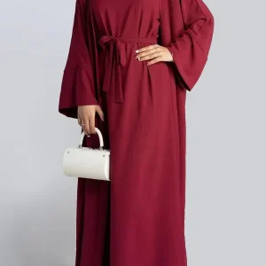 Abaya Kimono 2 pièces "Rouge"