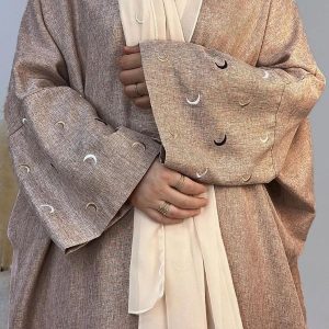 Abaya kimono dubaï "Beige Rosé"