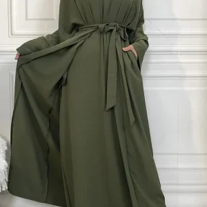 Abaya kimono "Vert Kaki"