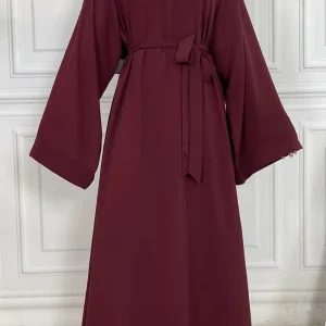 Abaya kimono "Rouge Grenat"