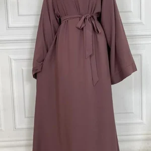 Abaya kimono "Violet Poudré"