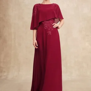 Robe Mere Mariee Bordeaux Floral