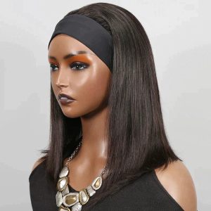 brazilian wig with headband Perruque brésilienne avec bandeau cheveux 100% naturel remy raw hair