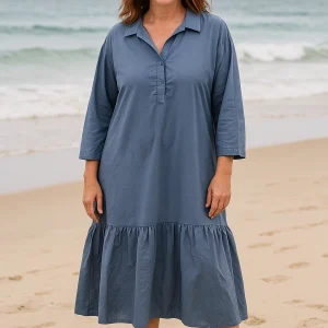 NOÉMIE | Robe mi-boutonnée coupe flatteuse