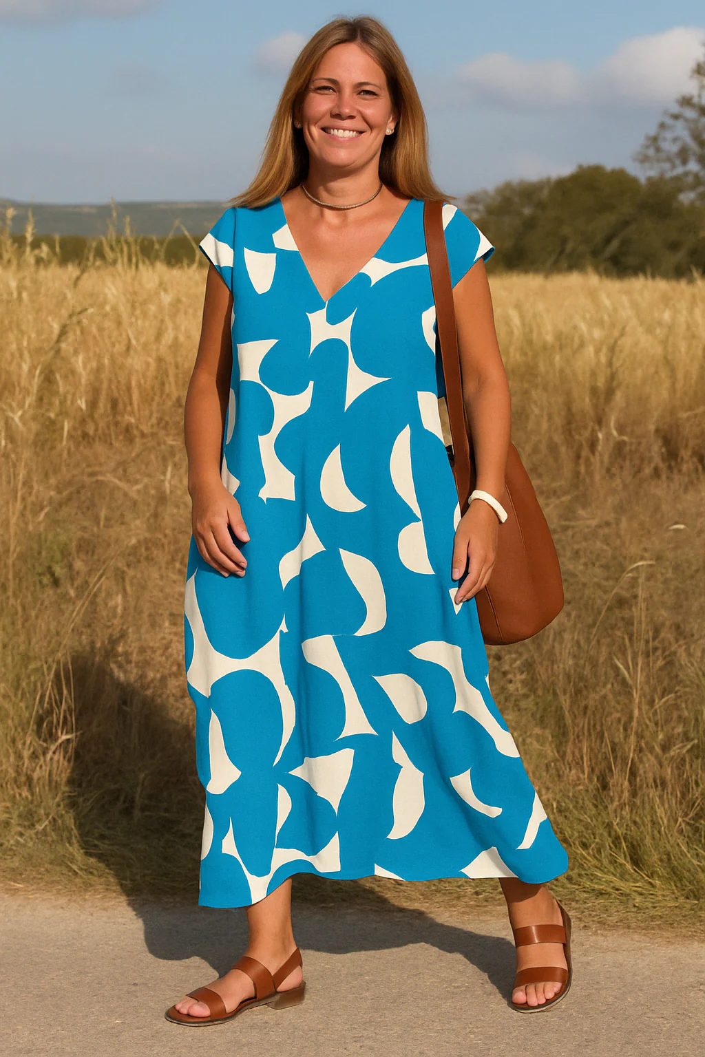 CHARLOTTE | Robe Flatteuse à Motif Abstrait – Image 5