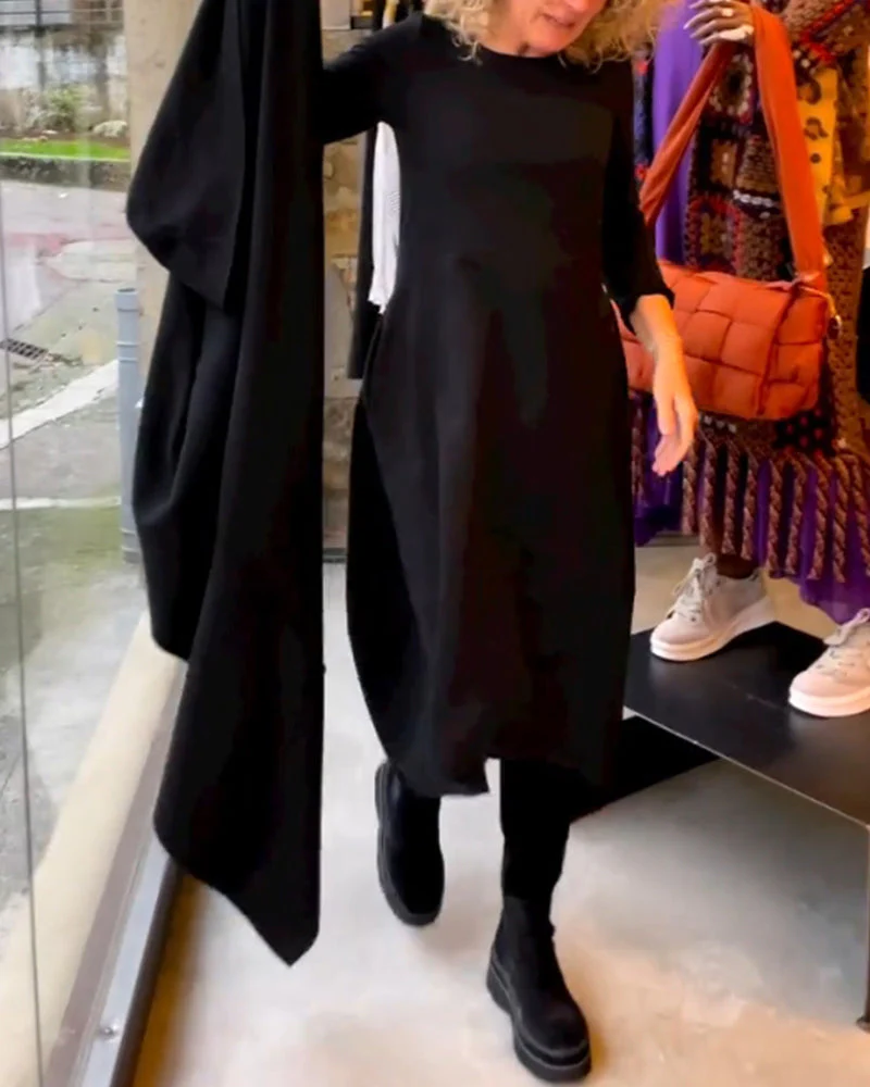 LINDA™ | Robe élégante de couleur unie