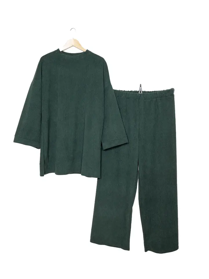 Ensemble côtelé pour l'hiver ref:2396 - Ensemble confortable Côtelé pour l’Hiver avec pantalon – Image 9