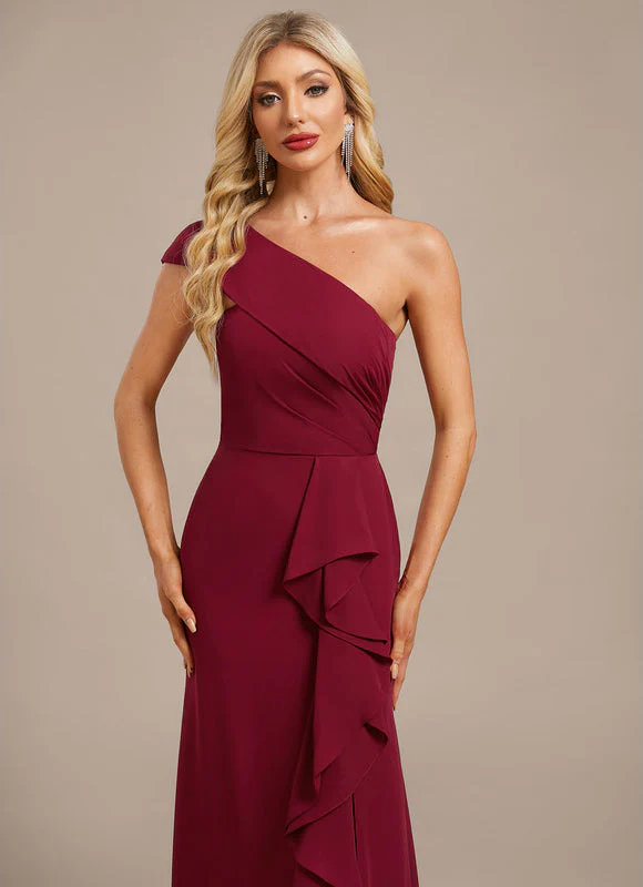 Robe Mousseline Bordeaux – Image 3