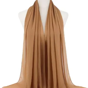 Hijab en mousseline caramel