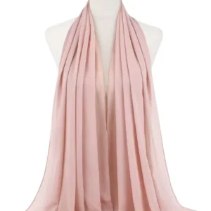 Hijab en mousseline champagne