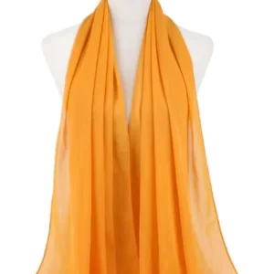 Hijab en mousseline or