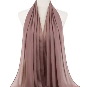 Hijab en mousseline taupe