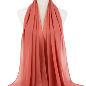 Hijab en mousseline terracotta