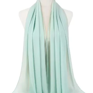 Hijab en mousseline vert d’eau