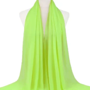 Hijab en mousseline vert éclat