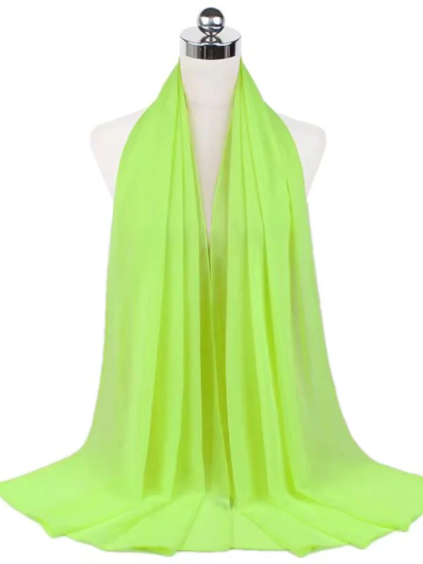 Hijab en mousseline vert éclat – Image 2