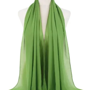 Hijab en mousseline vert olive