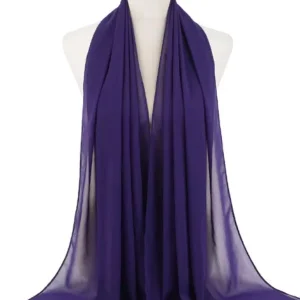 Hijab en mousseline violet