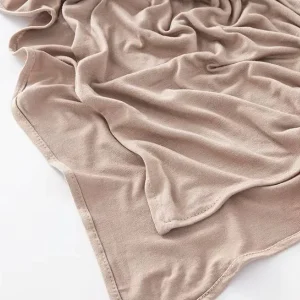 Hijab jersey en coton beige foncé