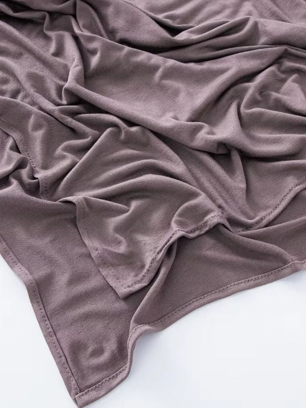 Hijab jersey en coton kaki – Image 2