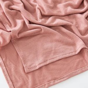 Hijab jersey en coton rose poudré