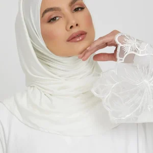 Hijab jersey premium "Blanc"