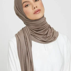 Hijab jersey premium "Café"