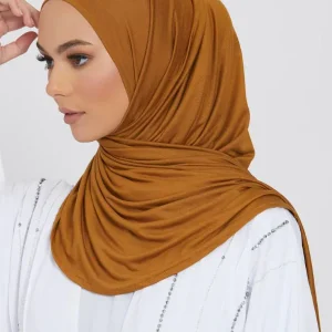 Hijab jersey premium "Caramel Doré"