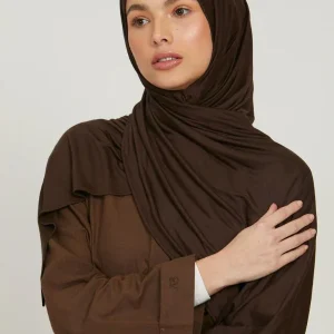 Hijab jersey premium "Marron Foncé"