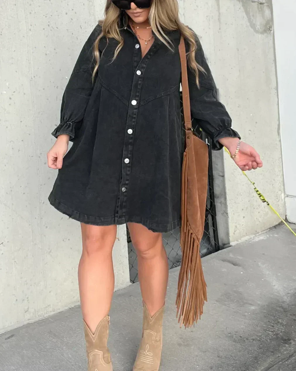 DOWNTOWN – Robe en jean à manches longues – Image 9