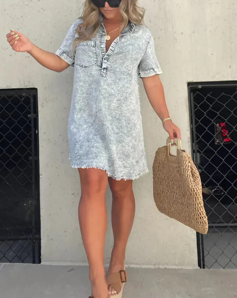 Vera - Robe Chemise en Jean – Image 4