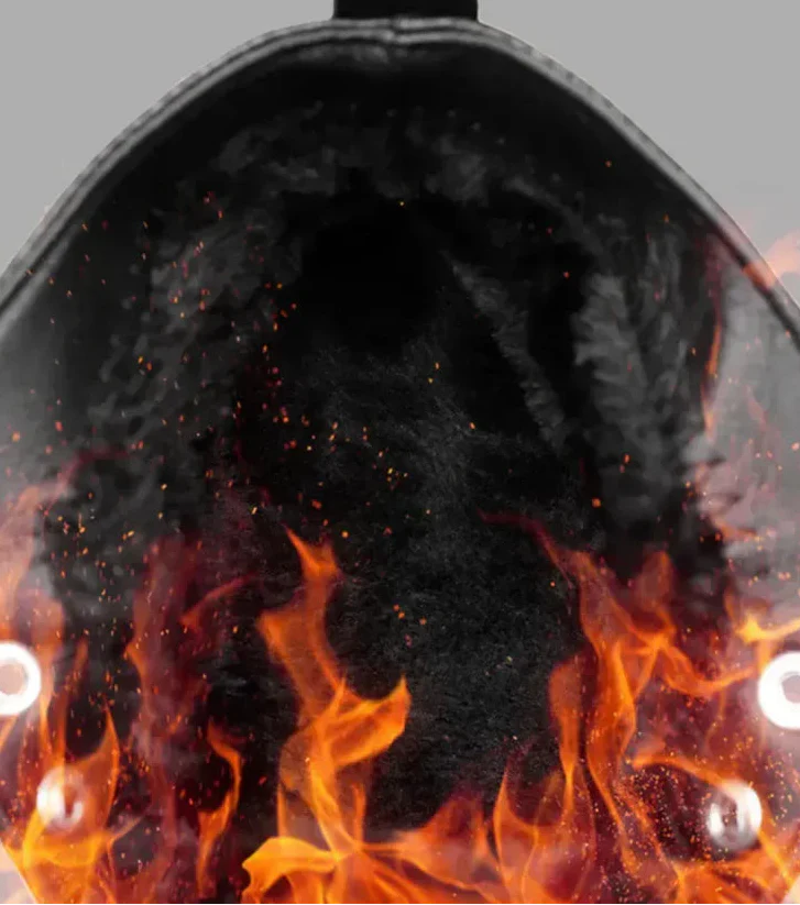 Bottines Chukka Orthopédiques Homme en Cuir Véritable avec Doublure Polaire – Image 9