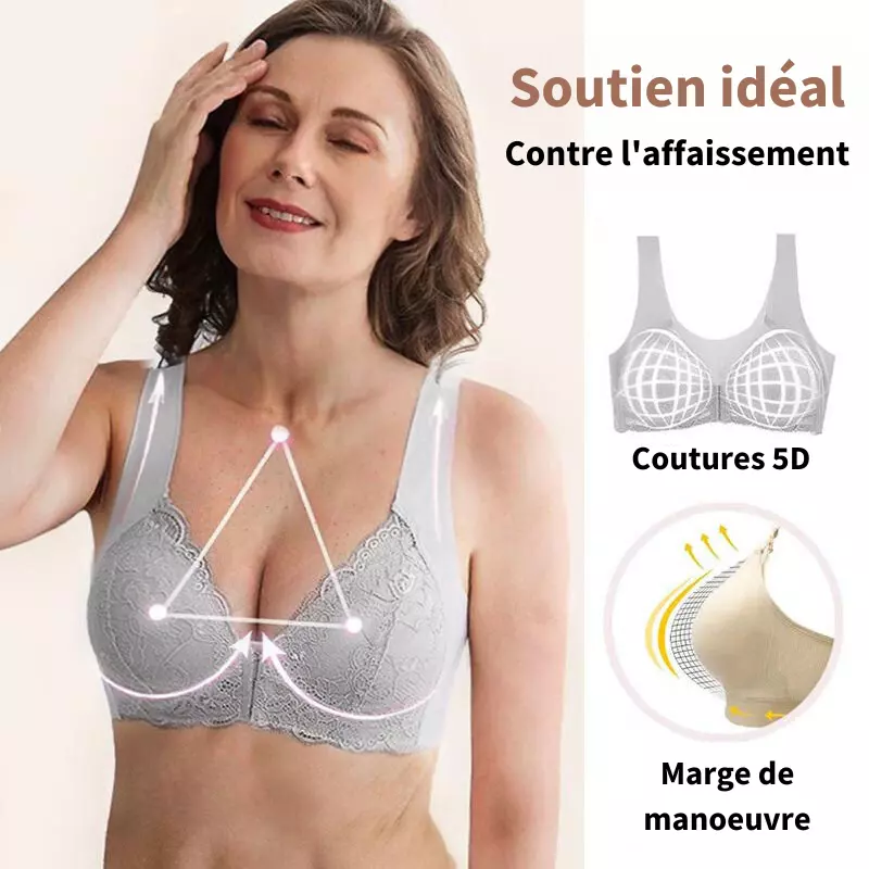 (PACK DE 3) Soutien-gorge Sans Fil Galbant Avec Fermeture Frontale – Image 4