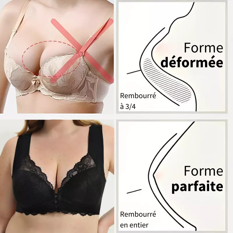 (PACK DE 3) Soutien-gorge Sans Fil Galbant Avec Fermeture Frontale – Image 6