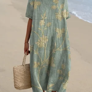 Anaëlle | Robe Fleurie à Col Claudine