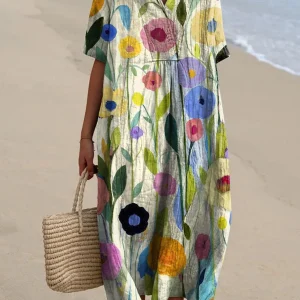 Aubane | Robe Fleurs Aquarelle