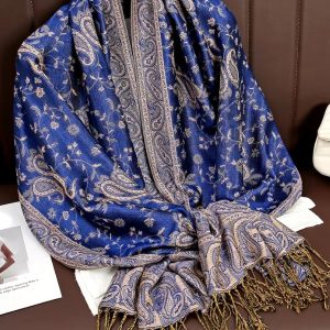 Pashmina bleu royal