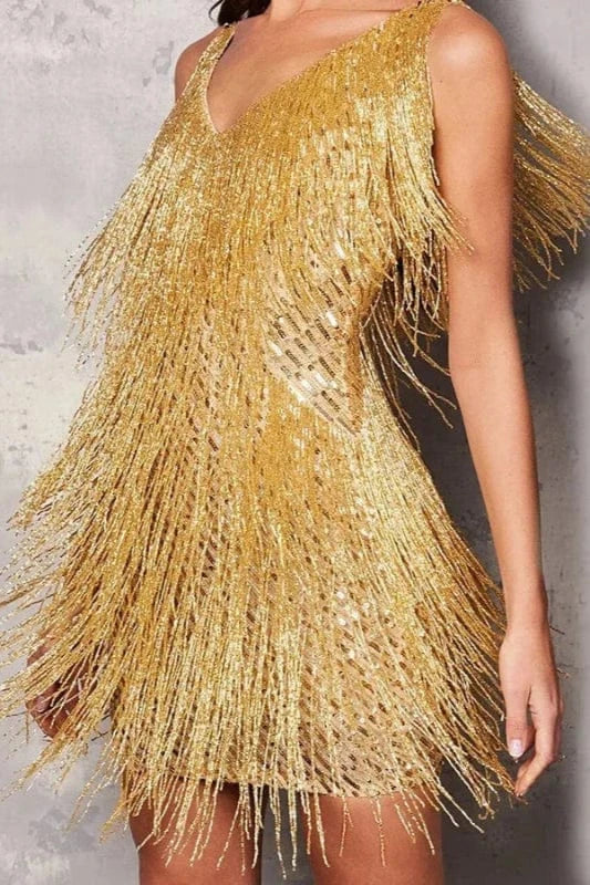 Robe A Frange Doré – Image 4