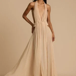 Robe Beige Dos Nu