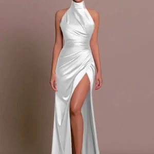 Robe Blanche Fendue