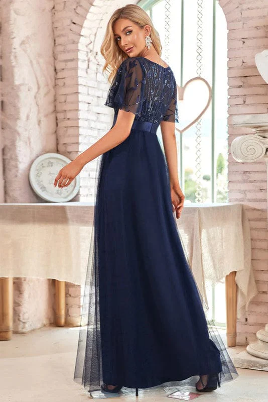 Robe Bleu Marine Chic – Image 3