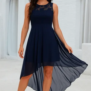 Robe Bleu Marine Dentelle