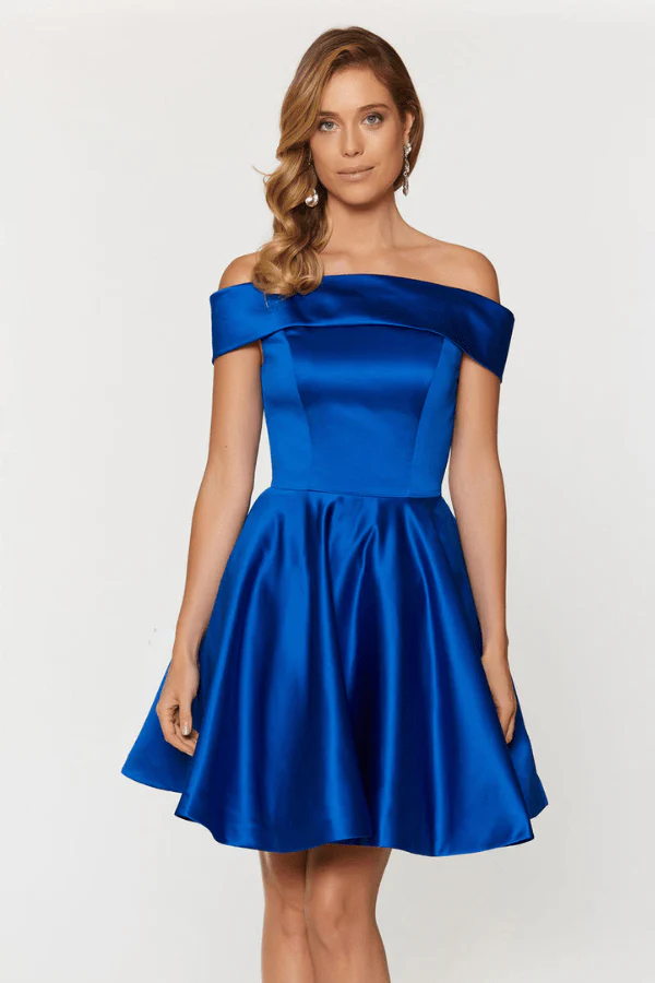 Robe Bleu Roi Courte – Image 2