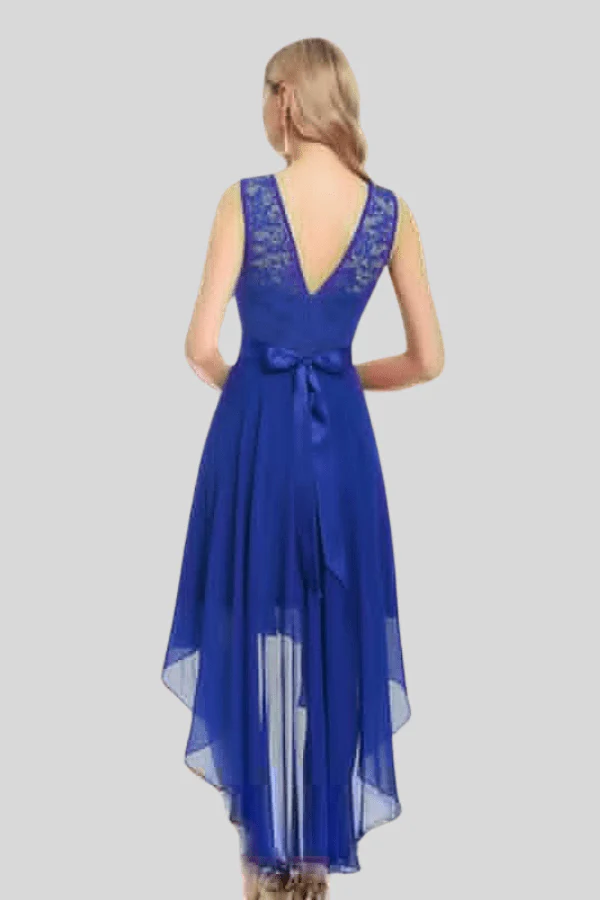 Robe Bleu Roi Dentelle – Image 3