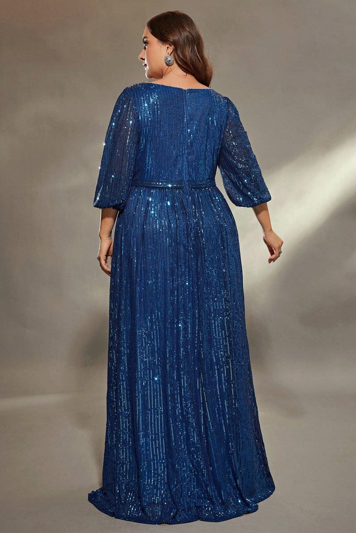 Robe Bleu Roi Grande Taille – Image 3